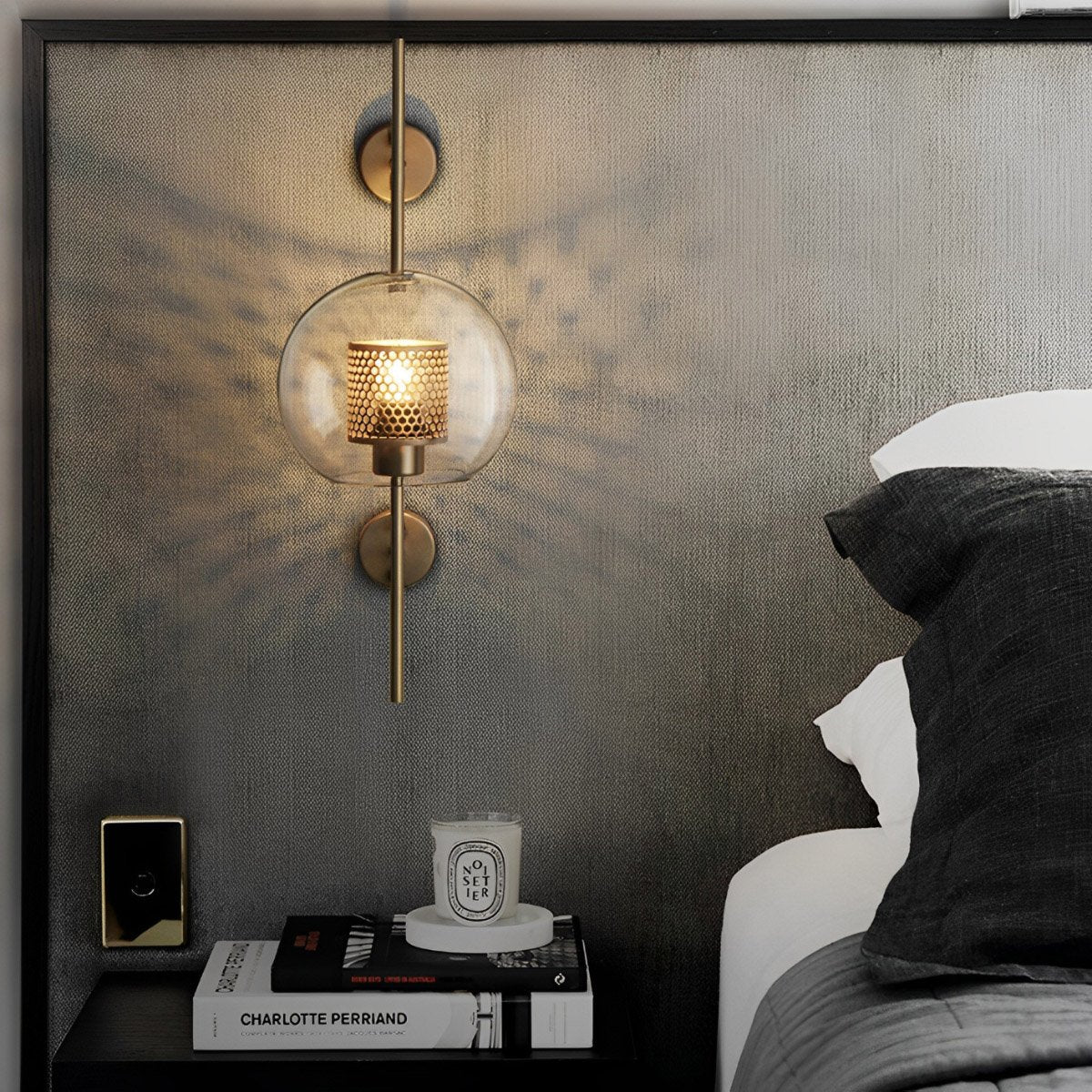 Glass Tube Metal Rod Wall Light – Covea House